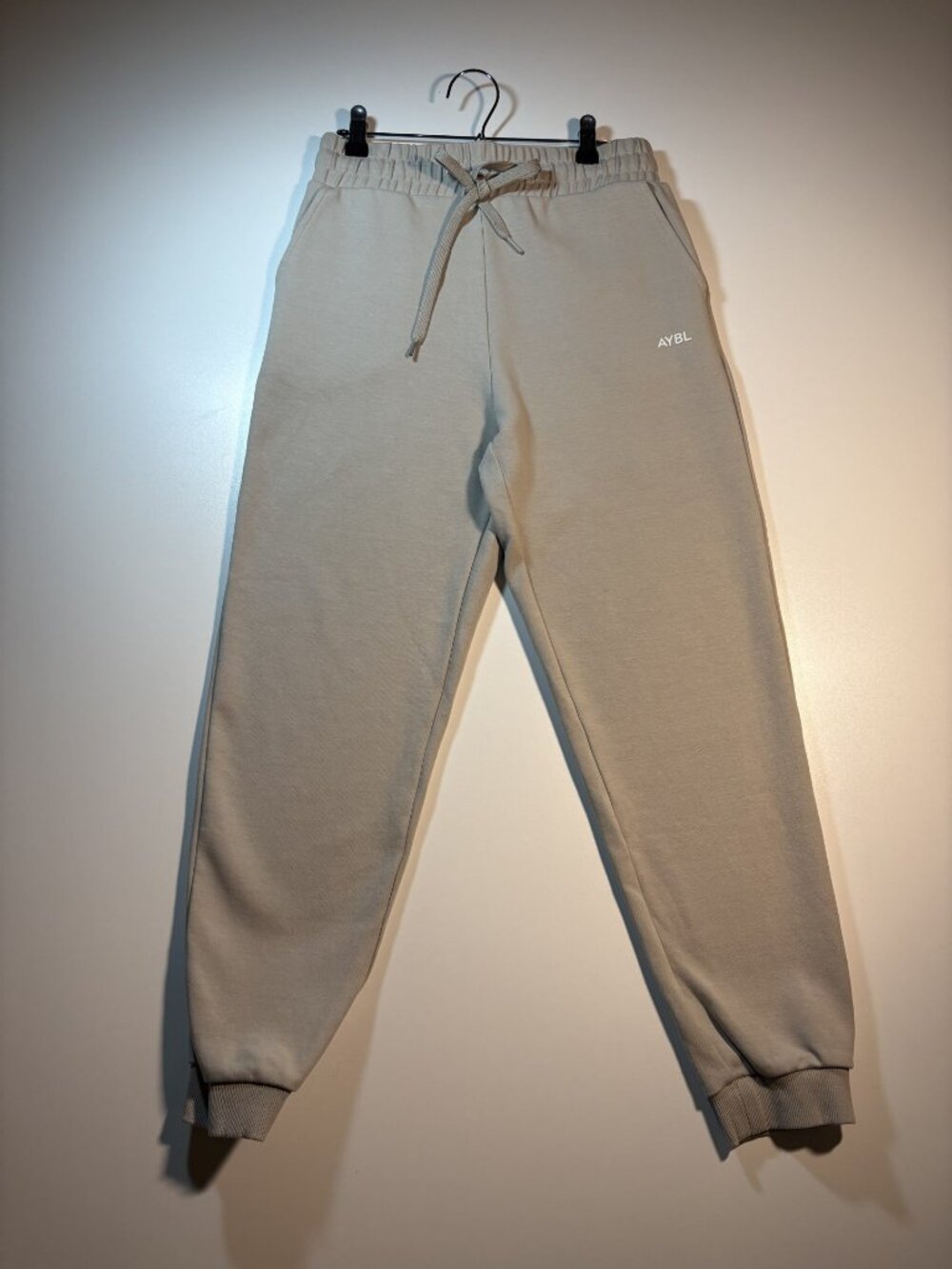 AYBL Joggers Small Beige Sweatpants Elastic Waist Athletic